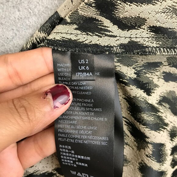 FREE PEOPLE CHRISSY ANIMAL PRINT MINI DRESS SIZE 2 - Picture 10 of 14